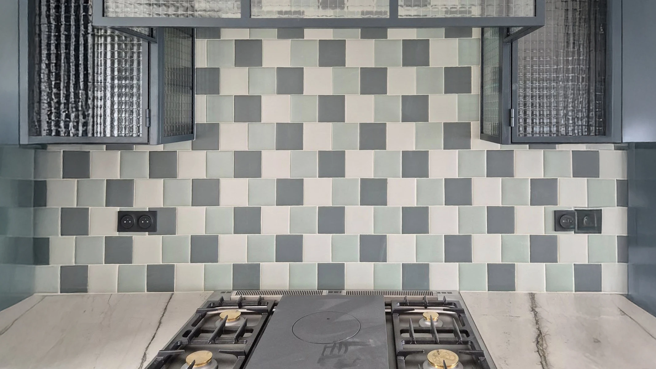 Chantier intérieur de pose de carrelage